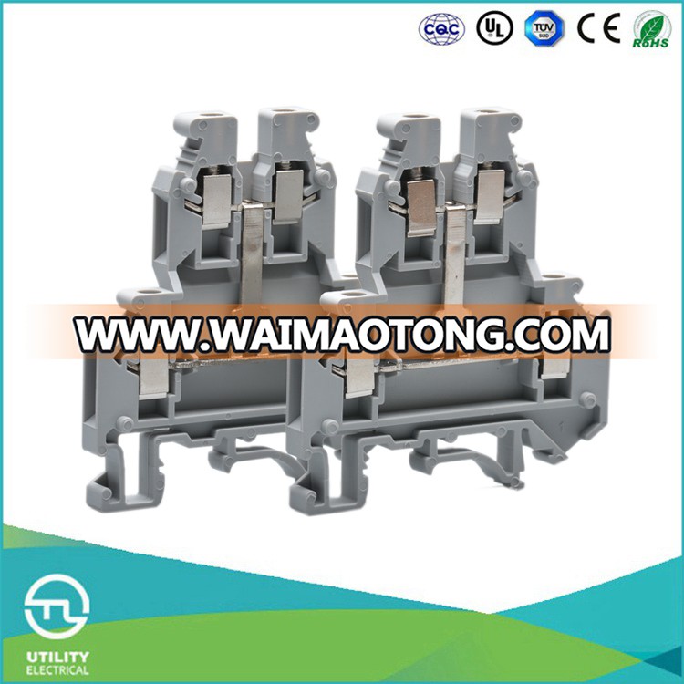 Utl Four Lead Cable Connector Double Layer Screw DIN Rail Connector