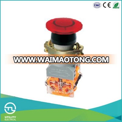 Utl Sanp-Action Mushroom Push Button Switch with LED Pilot Light