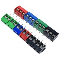 Blue Black Green 5mm Pitch 2 Pin 2 Way PCB Screw Terminal Block Connector Kf301-2p