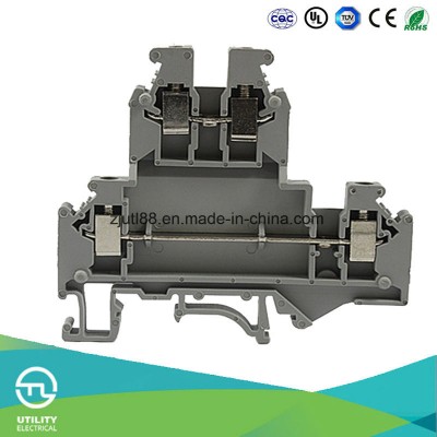 Dinrail Terminal Block Jut1-2.5/2q Screw Connector